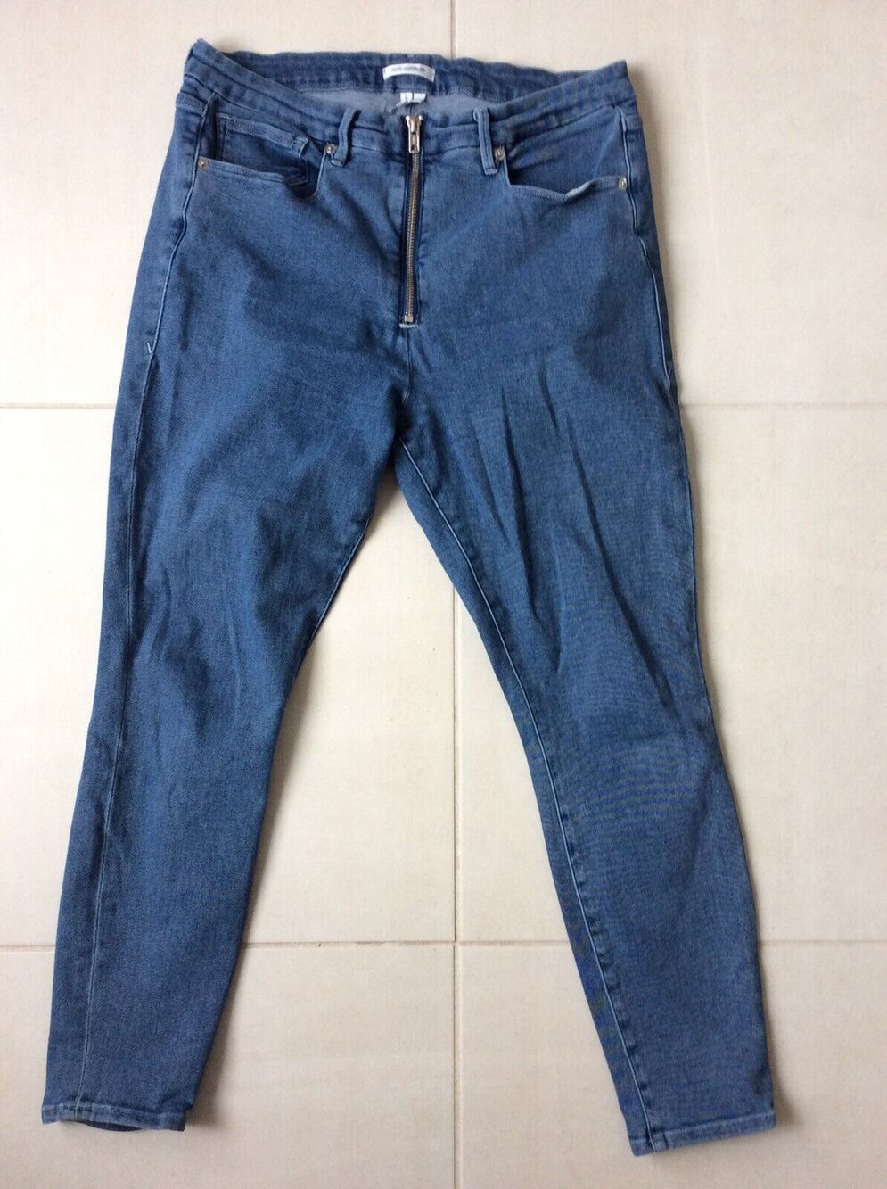Good American Good Waist Ankle Jeans High Waist Stretch Denim